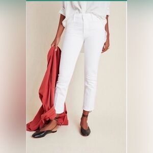 MOTHER The Mid Rise Dazzler Ankle Jeans Fairest of Them All White 23